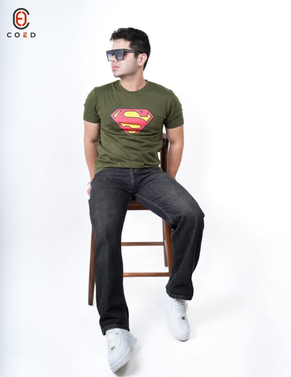 Man Of Steel Superman Front & Back Screen Print Tshirt