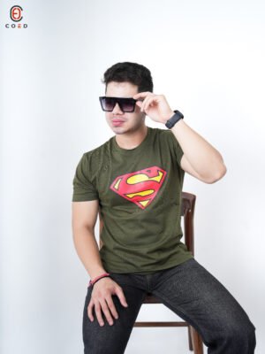Man Of Steel Superman Front & Back Screen Print Tshirt