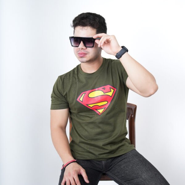 Man Of Steel Superman Front & Back Screen Print Tshirt