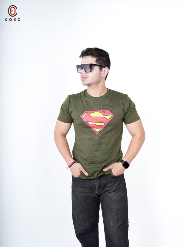 Man Of Steel Superman Front & Back Screen Print Tshirt