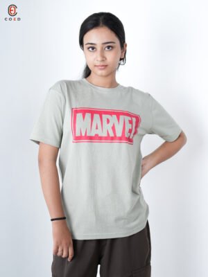 Marvel Front Print Half Sleeve T-Shirt For Women